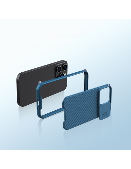 Nillkin CamShield Pro magnetinis dėklas iPhone 14 Pro dangtelio kameros apsauga mėlyna (su MagSafe) Nillkin CamShield Pro magnetinis dėklas iPhone 14 Pro dangtelio kameros apsauga mėlyna (su MagSafe)