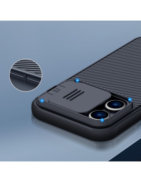Nillkin CamShield Pro magnetinis dėklas iPhone 14 Pro dangtelio kameros apsauga mėlyna (su MagSafe) Nillkin CamShield Pro magnetinis dėklas iPhone 14 Pro dangtelio kameros apsauga mėlyna (su MagSafe)