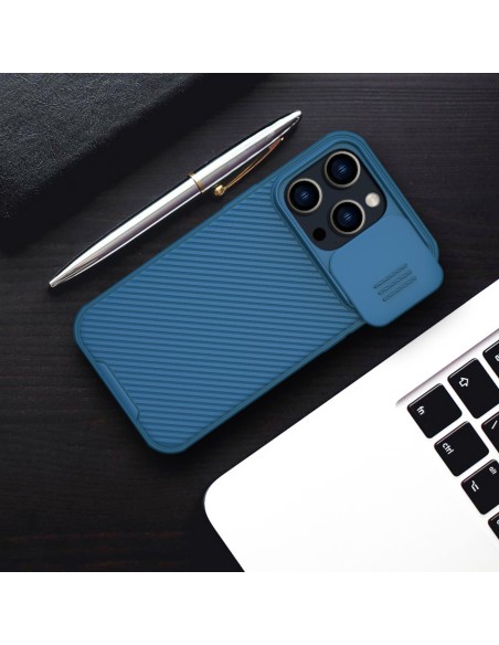 Nillkin CamShield Pro magnetinis dėklas iPhone 14 Pro dangtelio kameros apsauga mėlyna (su MagSafe) Nillkin CamShield Pro magnetinis dėklas iPhone 14 Pro dangtelio kameros apsauga mėlyna (su MagSafe)