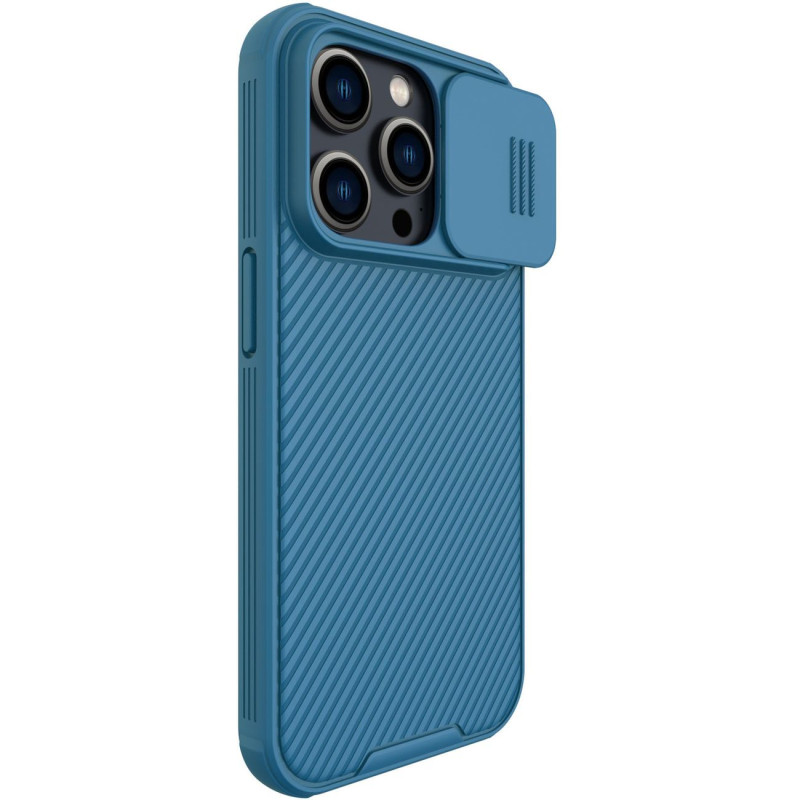 Nillkin CamShield Pro magnetinis dėklas iPhone 14 Pro Max dangtelio kameros apsauga mėlyna (su MagSafe)