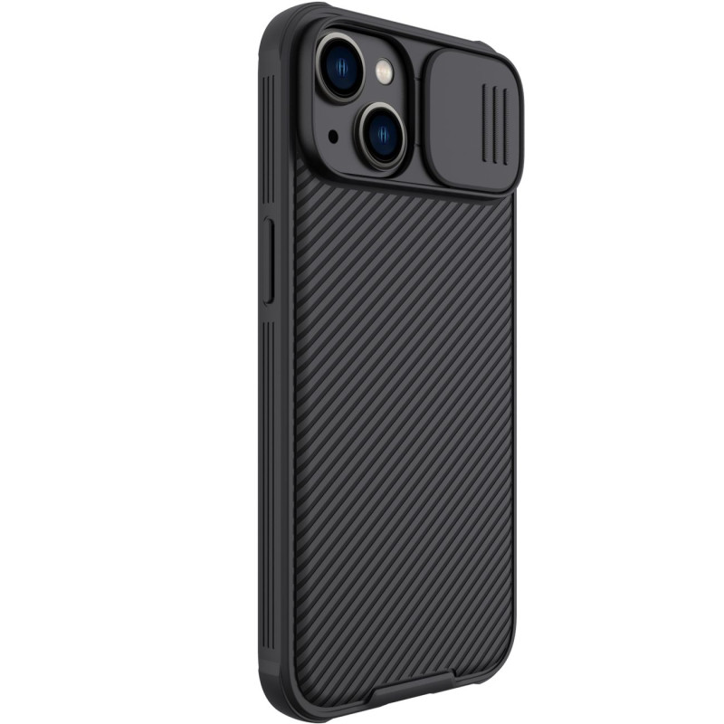 Nillkin CamShield Pro Case iPhone 14 / iPhone 13 Šarvuotos dangtelio kameros apsauga juoda