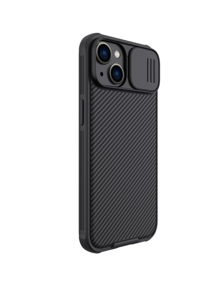 Nillkin CamShield Pro Case iPhone 14 / iPhone 13 Šarvuotos dangtelio kameros apsauga juoda Nillkin CamShield Pro Case iPhone 14 / iPhone 13 Šarvuotos dangtelio kameros apsauga juoda