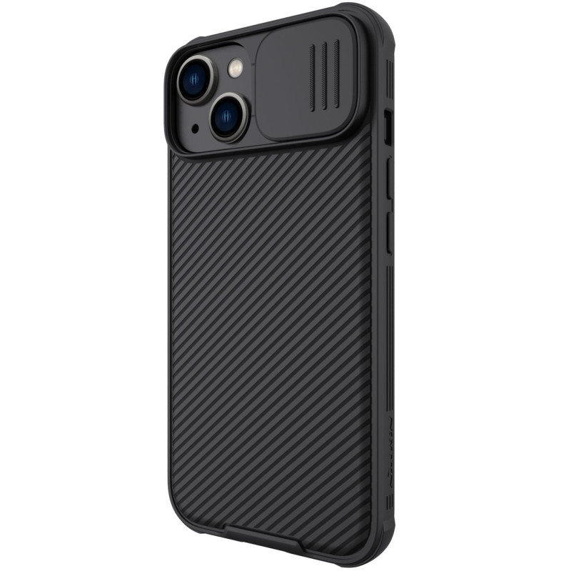 Nillkin CamShield Pro Case iPhone 14 / iPhone 13 Šarvuotos dangtelio kameros apsauga juoda