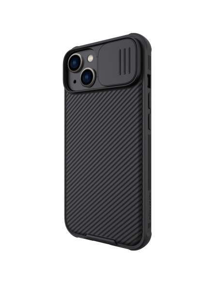 Nillkin CamShield Pro Case iPhone 14 / iPhone 13 Šarvuotos dangtelio kameros apsauga juoda Nillkin CamShield Pro Case iPhone 14 / iPhone 13 Šarvuotos dangtelio kameros apsauga juoda