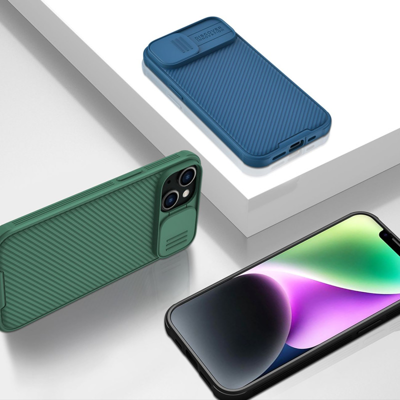 Nillkin CamShield Pro Case iPhone 14 / iPhone 13 Šarvuotos dangtelio kameros apsauga juoda