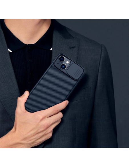 Nillkin CamShield Pro Case iPhone 14 / iPhone 13 Šarvuotos dangtelio kameros apsauga juoda Nillkin CamShield Pro Case iPhone 14 / iPhone 13 Šarvuotos dangtelio kameros apsauga juoda