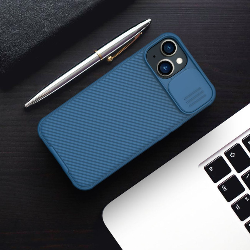 Nillkin CamShield Pro Case iPhone 14 / iPhone 13 Šarvuotos dangtelio kameros apsauga juoda