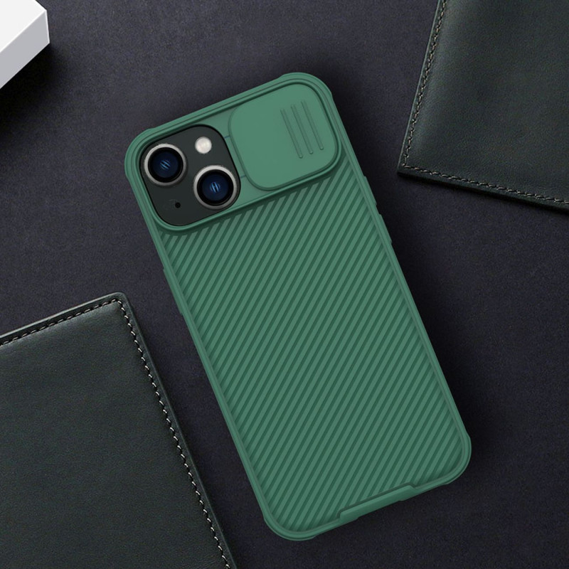 Nillkin CamShield Pro Case iPhone 14 / iPhone 13 Šarvuotos dangtelio kameros apsauga juoda