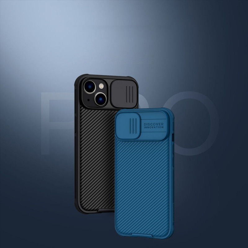 Nillkin CamShield Pro Case iPhone 14 Case Armored Cover Camera Protector Blue