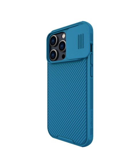 Nillkin CamShield Pro Case iPhone 14 Pro Armored Cover Camera Protector Mėlyna Nillkin CamShield Pro Case iPhone 14 Pro Armored Cover Camera Protector Mėlyna