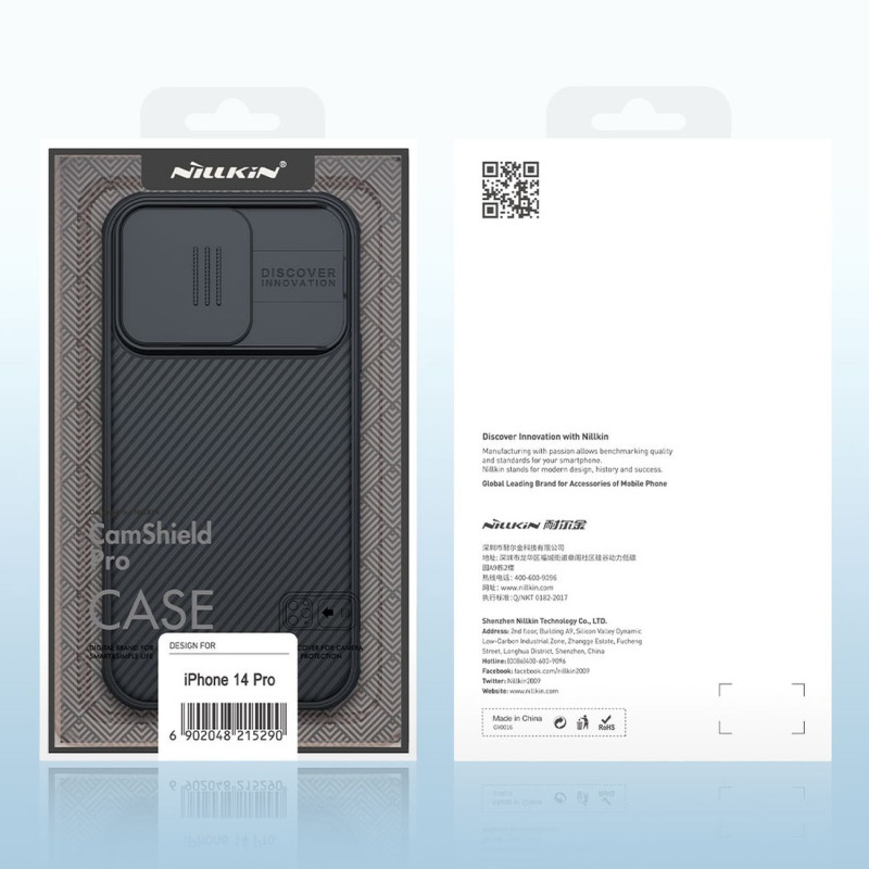 Nillkin CamShield Pro Case iPhone 14 Pro Armored Cover Camera Protector Mėlyna