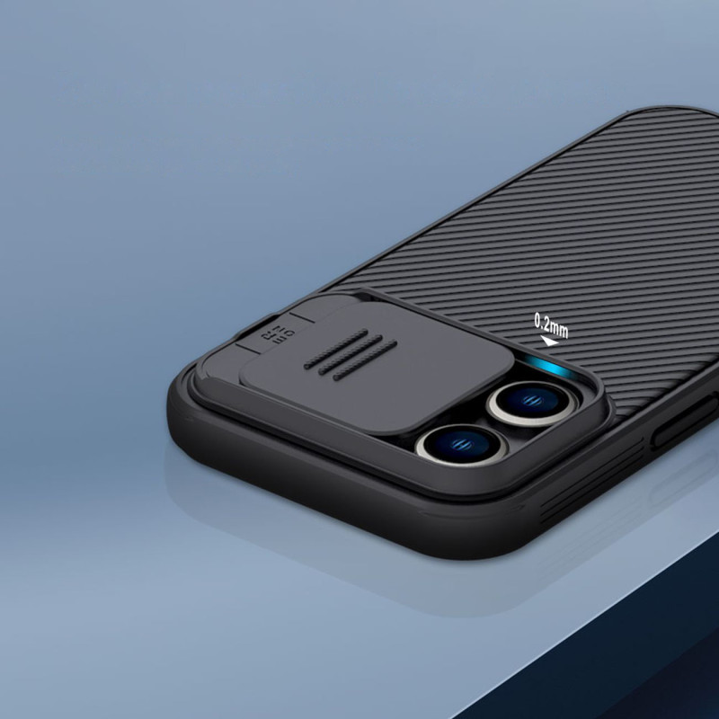 Nillkin CamShield Pro Case iPhone 14 Pro Armored Cover Camera Protector Mėlyna