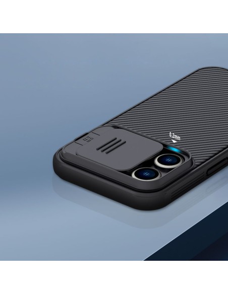 Nillkin CamShield Pro Case iPhone 14 Pro Armored Cover Camera Protector Mėlyna Nillkin CamShield Pro Case iPhone 14 Pro Armored Cover Camera Protector Mėlyna