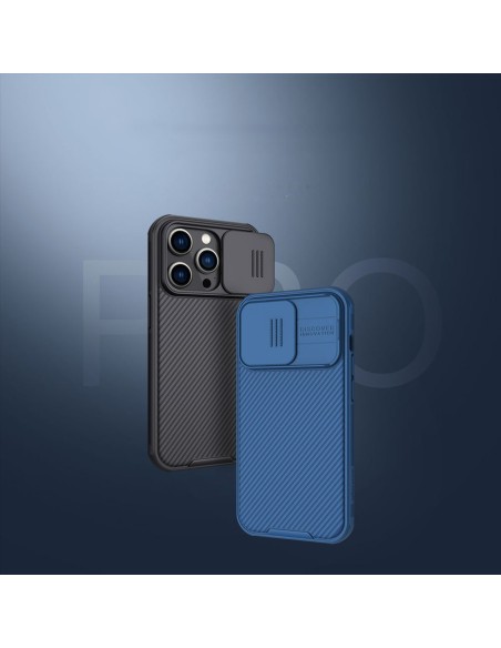 Nillkin CamShield Pro Case iPhone 14 Pro Armored Cover Camera Protector Mėlyna Nillkin CamShield Pro Case iPhone 14 Pro Armored Cover Camera Protector Mėlyna