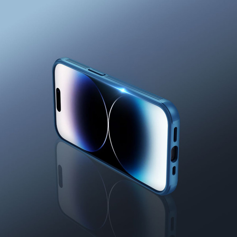 Nillkin CamShield Pro Case iPhone 14 Pro Armored Cover Camera Protector Mėlyna