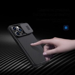 Nillkin CamShield Pro Case iPhone 14 Pro Armored Cover Camera Protector Mėlyna