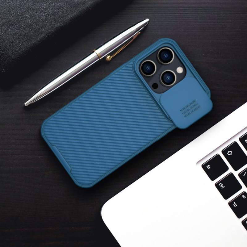 Nillkin CamShield Pro Case iPhone 14 Pro Armored Cover Camera Protector Mėlyna