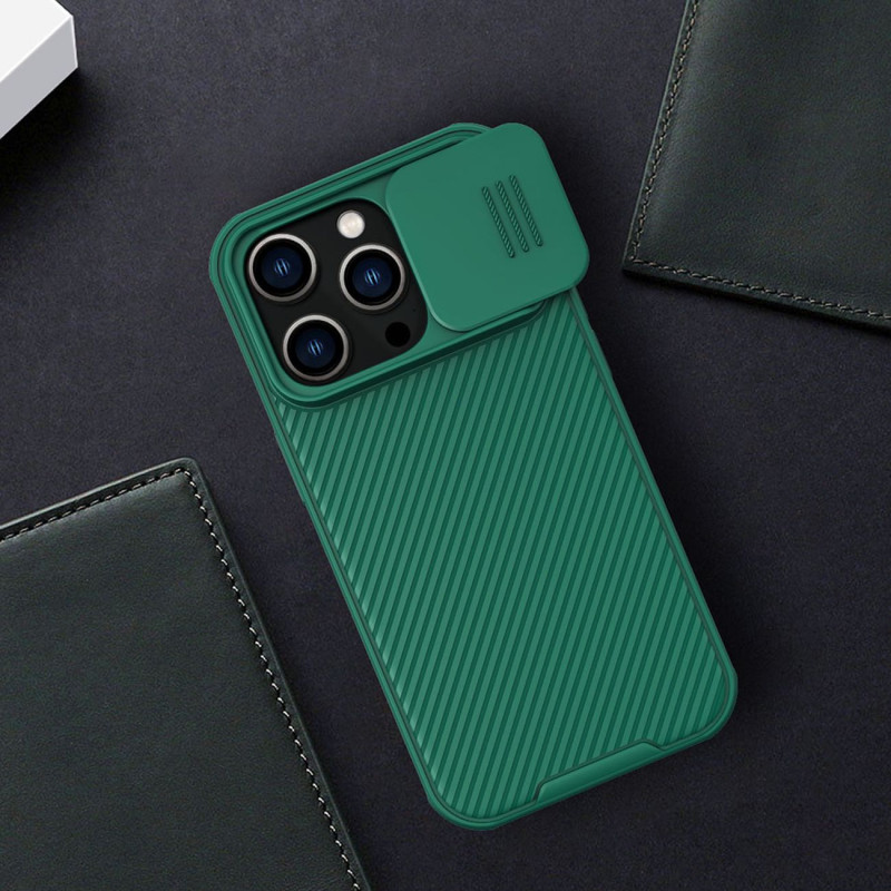Nillkin CamShield Pro Case iPhone 14 Pro Armored Cover Camera Protector Mėlyna