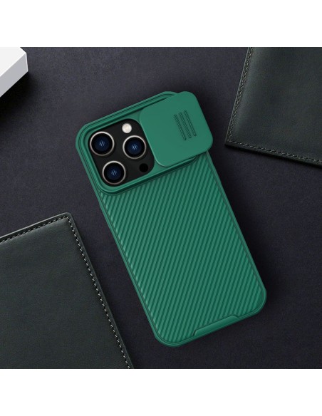 Nillkin CamShield Pro Case iPhone 14 Pro Armored Cover Camera Protector Mėlyna Nillkin CamShield Pro Case iPhone 14 Pro Armored Cover Camera Protector Mėlyna