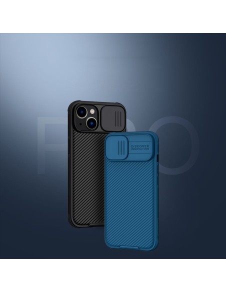 Nillkin CamShield Pro Case iPhone 14 Plus Armored Cover Camera Protector Blue
