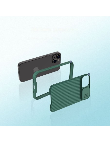 Nillkin CamShield Pro Case iPhone 14 Plus Armored Cover Camera Protector Blue