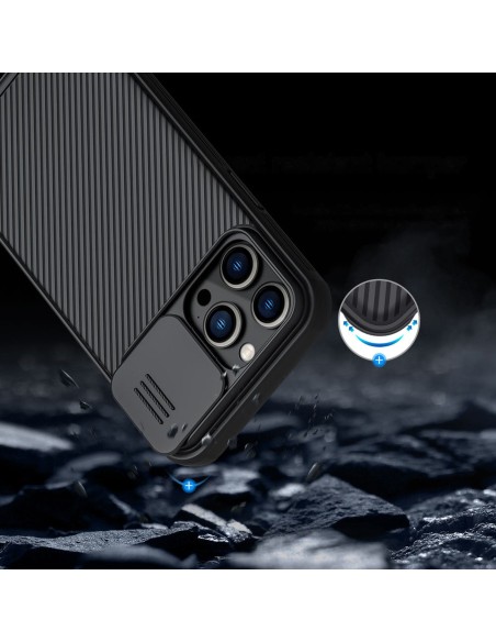 Nillkin CamShield Pro Case iPhone 14 Pro Max Armored Cover Camera Protector Blue