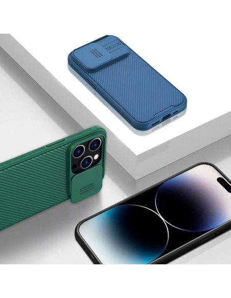 Nillkin CamShield Pro Case iPhone 14 Pro Max Armored Cover Camera Protector Blue