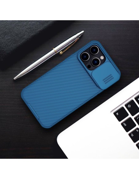 Nillkin CamShield Pro Case iPhone 14 Pro Max Armored Cover Camera Protector Blue