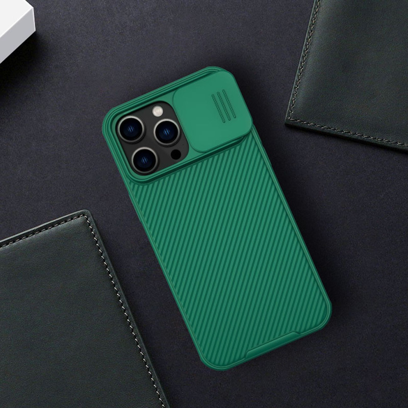 Nillkin CamShield Pro Case iPhone 14 Pro Max Armored Cover Camera Protector Protector Green