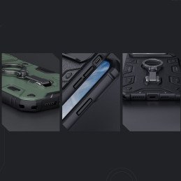 Nillkin CamShield Armor Pro Case iPhone 14 Plus šarvuotas dangtelis su fotoaparato dangtelio žiedo stovu juodas