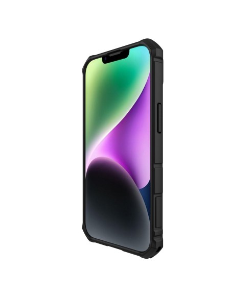 Nillkin CamShield Armor Pro Case iPhone 14 Plus šarvuotas dangtelis su fotoaparato dangtelio žiedo stovu mėlynas