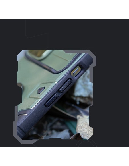 Nillkin CamShield Armor Pro Case iPhone 14 Plus šarvuotas dangtelis su fotoaparato dangtelio žiedo stovu mėlynas