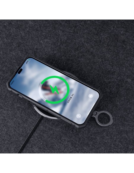 Nillkin CamShield Armor Pro Case iPhone 14 Pro Max šarvuotas dangtelis su fotoaparato dangtelio žiedo stovu mėlynas Nillkin CamShield Armor Pro Case iPhone 14 Pro Max šarvuotas dangtelis su fotoaparato dangtelio žiedo stovu mėlynas