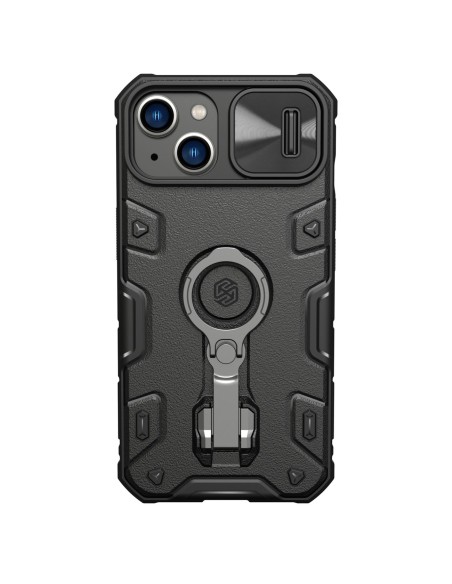 Nillkin CamShield Armor Pro magnetinis dėklas iPhone 14 MagSafe šarvuotas dangtelio stovo žiedas juodas Nillkin CamShield Armor Pro magnetinis dėklas iPhone 14 MagSafe šarvuotas dangtelio stovo žiedas juodas