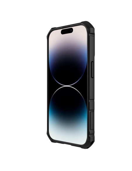 Nillkin CamShield Armor Pro magnetinis dėklas iPhone 14 Pro Magnetic MagSafe dangtelis su fotoaparato apsauga mėlyna