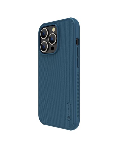 Nillkin Super Frosted Shield Pro dėklas, skirtas iPhone 14 Pro galinio dangtelio mėlynos spalvos Nillkin Super Frosted Shield Pro dėklas, skirtas iPhone 14 Pro galinio dangtelio mėlynos spalvos
