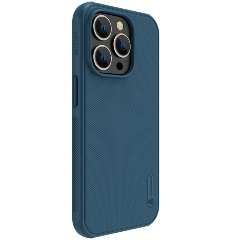 Nillkin Super Frosted Shield Pro dėklas, skirtas iPhone 14 Pro galinio dangtelio mėlynos spalvos