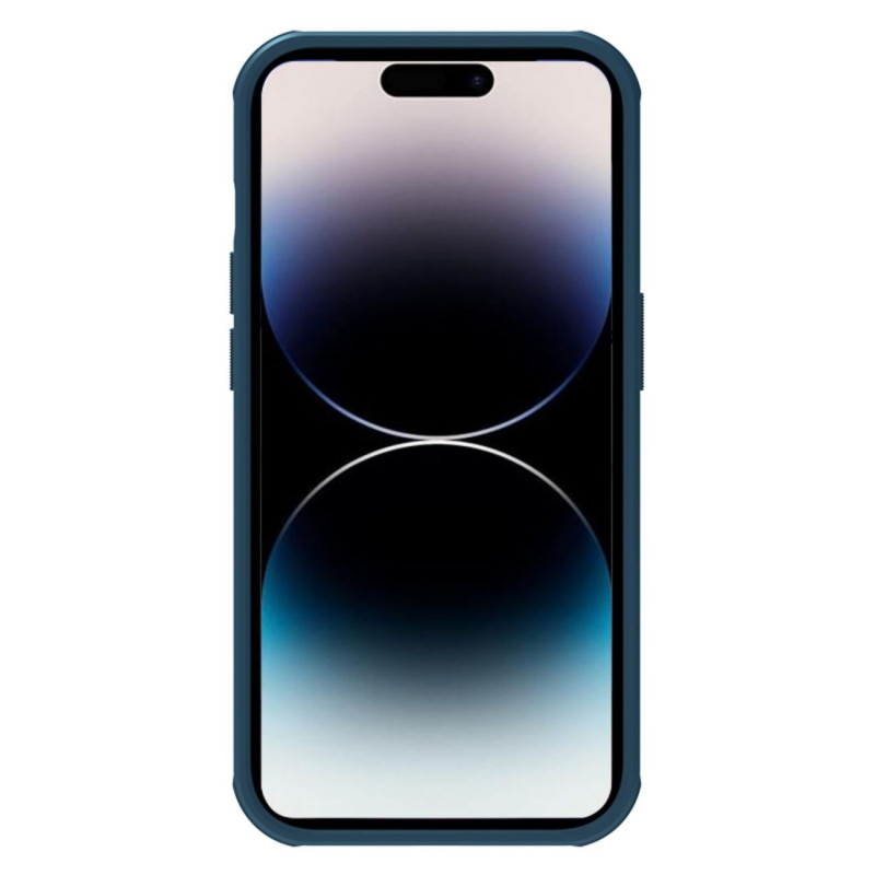 Nillkin Super Frosted Shield Pro dėklas, skirtas iPhone 14 Pro galinio dangtelio mėlynos spalvos