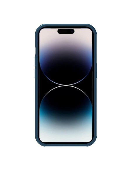 Nillkin Super Frosted Shield Pro dėklas, skirtas iPhone 14 Pro galinio dangtelio mėlynos spalvos Nillkin Super Frosted Shield Pro dėklas, skirtas iPhone 14 Pro galinio dangtelio mėlynos spalvos