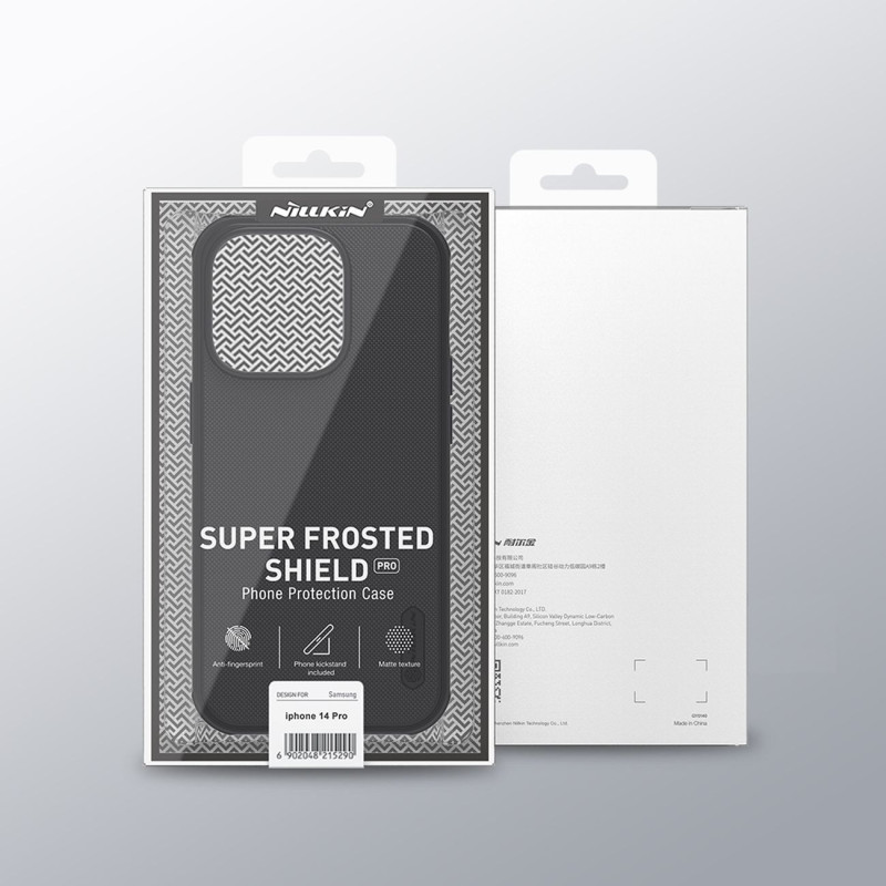 Nillkin Super Frosted Shield Pro dėklas, skirtas iPhone 14 Pro galinio dangtelio mėlynos spalvos