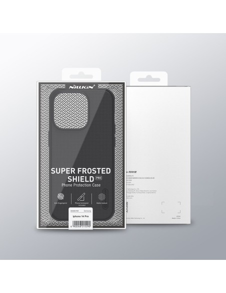 Nillkin Super Frosted Shield Pro dėklas, skirtas iPhone 14 Pro galinio dangtelio mėlynos spalvos Nillkin Super Frosted Shield Pro dėklas, skirtas iPhone 14 Pro galinio dangtelio mėlynos spalvos