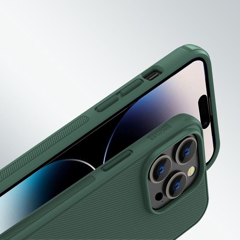 Nillkin Super Frosted Shield Pro dėklas, skirtas iPhone 14 Pro galinio dangtelio mėlynos spalvos