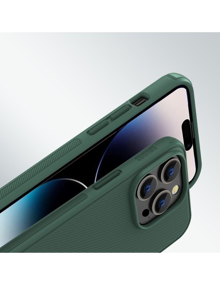 Nillkin Super Frosted Shield Pro dėklas, skirtas iPhone 14 Pro galinio dangtelio mėlynos spalvos Nillkin Super Frosted Shield Pro dėklas, skirtas iPhone 14 Pro galinio dangtelio mėlynos spalvos