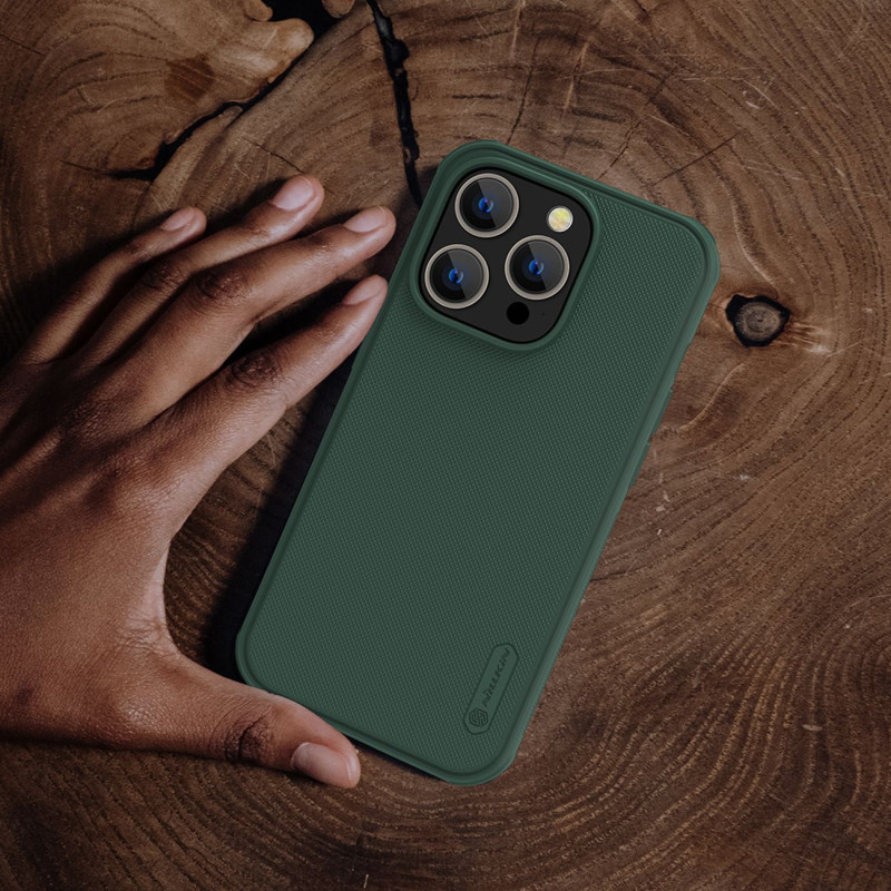 Nillkin Super Frosted Shield Pro dėklas, skirtas iPhone 14 Pro galinio dangtelio mėlynos spalvos