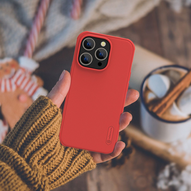 Nillkin Super Frosted Shield Pro dėklas, skirtas iPhone 14 Pro galinio dangtelio mėlynos spalvos