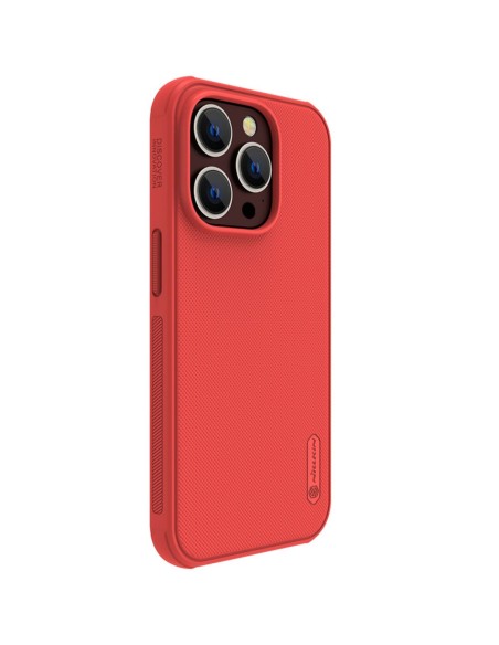 Nillkin Super Frosted Shield Pro dėklas iPhone 14 Pro galinis dangtelis raudonas Nillkin Super Frosted Shield Pro dėklas iPhone 14 Pro galinis dangtelis raudonas