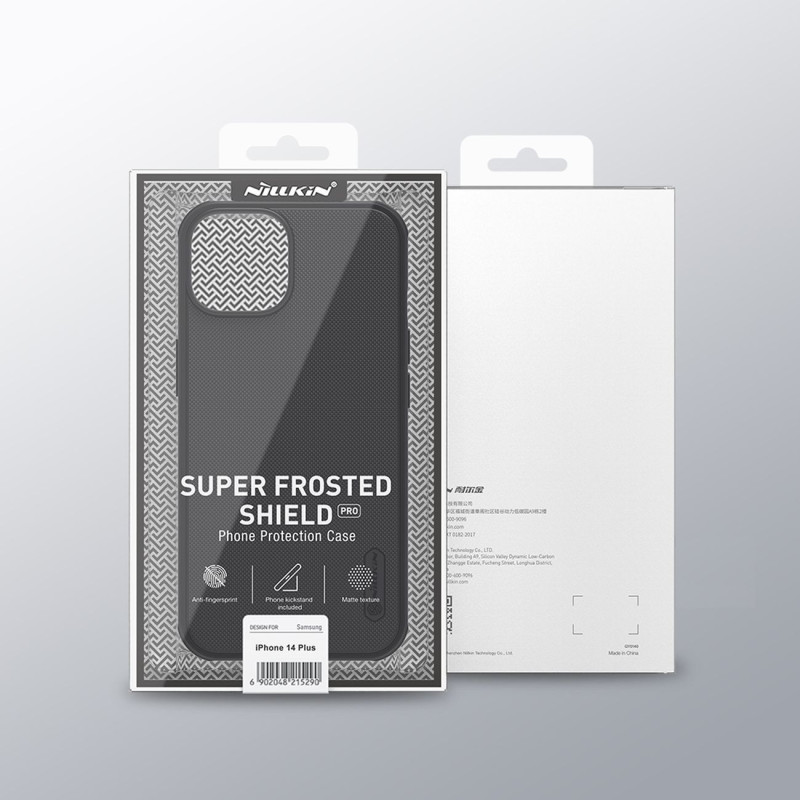 Nillkin Super Frosted Shield Pro dėklas iPhone 14 Plus galinis dangtelis juodas