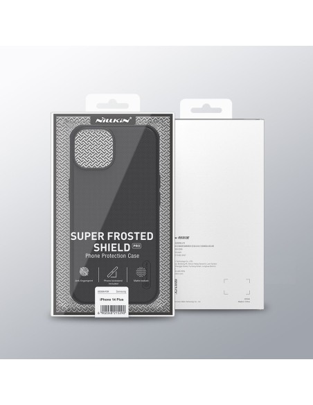 Nillkin Super Frosted Shield Pro dėklas iPhone 14 Plus galinis dangtelis juodas Nillkin Super Frosted Shield Pro dėklas iPhone 14 Plus galinis dangtelis juodas