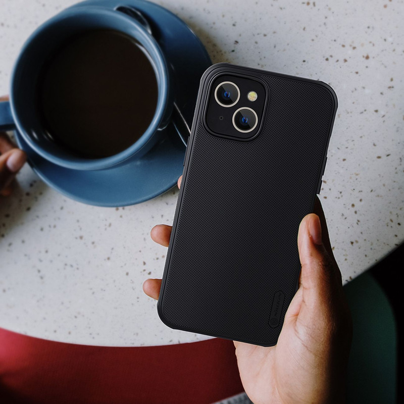 Nillkin Super Frosted Shield Pro dėklas iPhone 14 Plus galinis dangtelis juodas