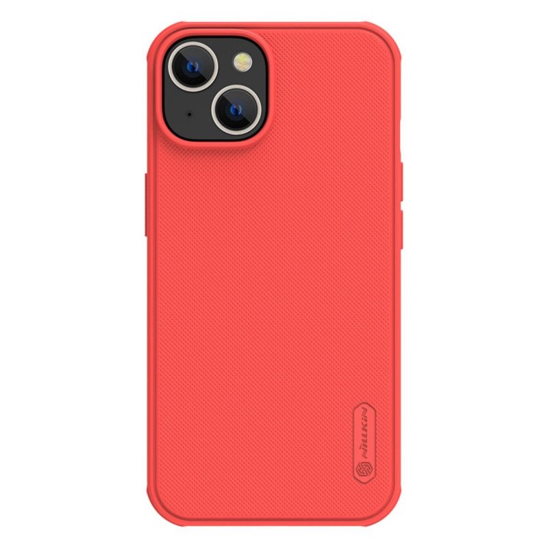 Nillkin Super Frosted Shield Pro dėklas, skirtas iPhone 14 Plus, galinis dangtelis, raudonas